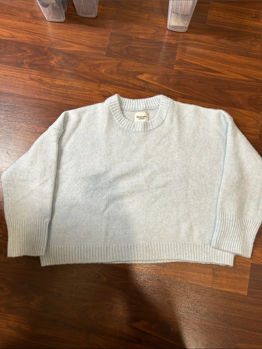 Abercrombie & Fitch Pale Blue Crewneck Sweater size L